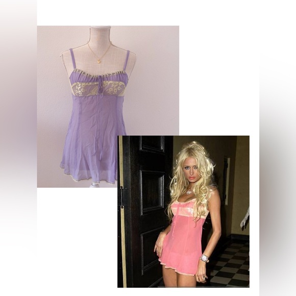 Victoria’s Secret Silk Vintage Babydoll Slip Dress Sz S Y2K Milkmaid Fairy - Picture 1 of 10
